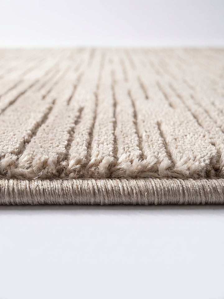 Teppich Beige Florhöhe Profil_