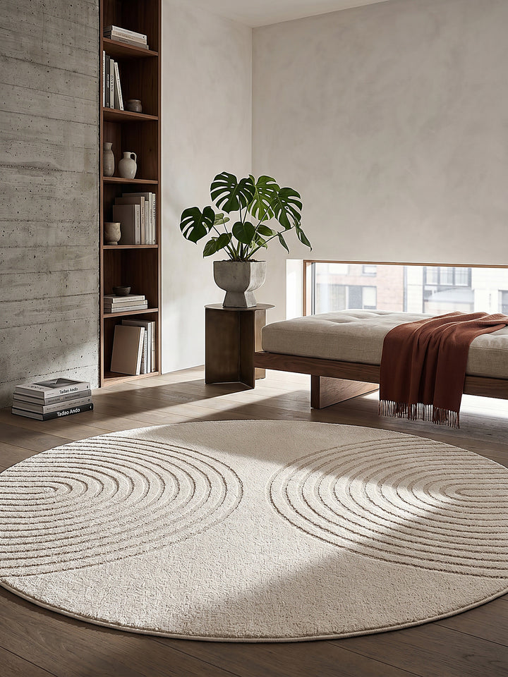 Teppich Creme Textur Nahaufnahme_
