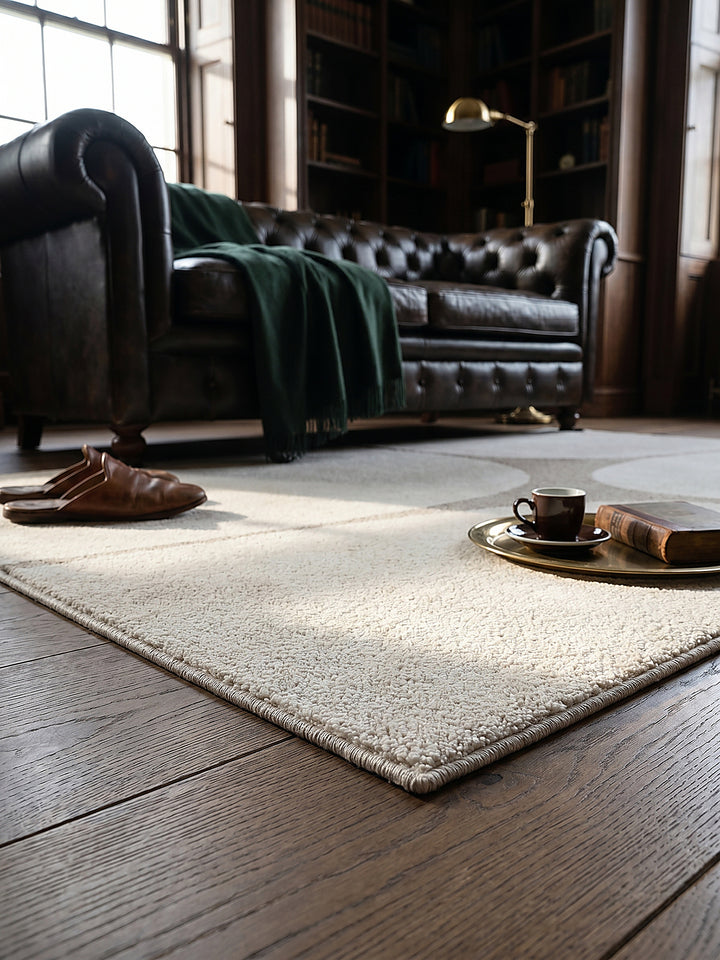 Teppich Creme Textur Nahaufnahme_