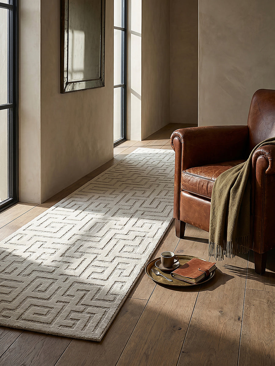 Teppich Creme Textur Nahaufnahme_