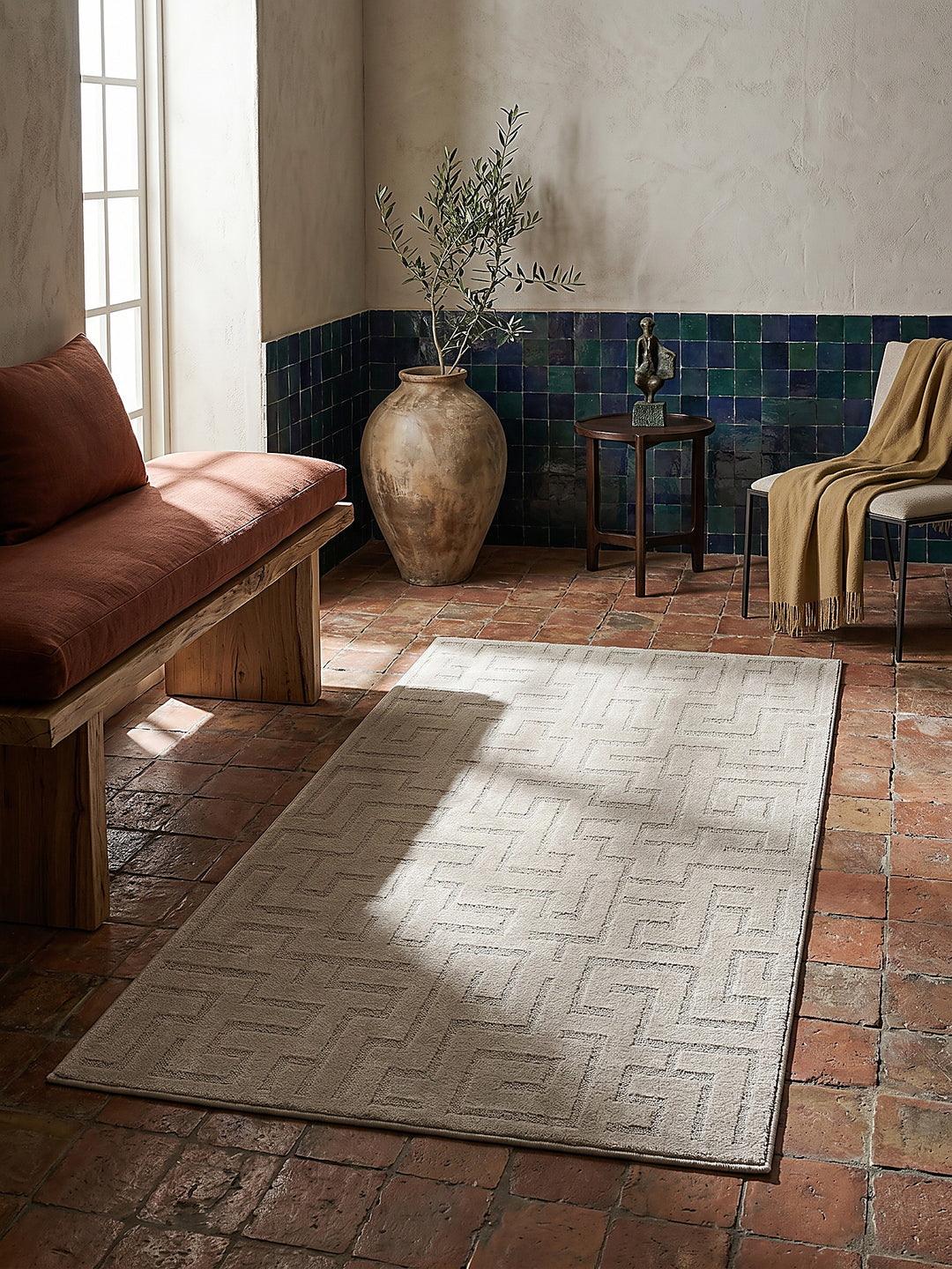 Teppich Beige Läufer Editorial Styling_