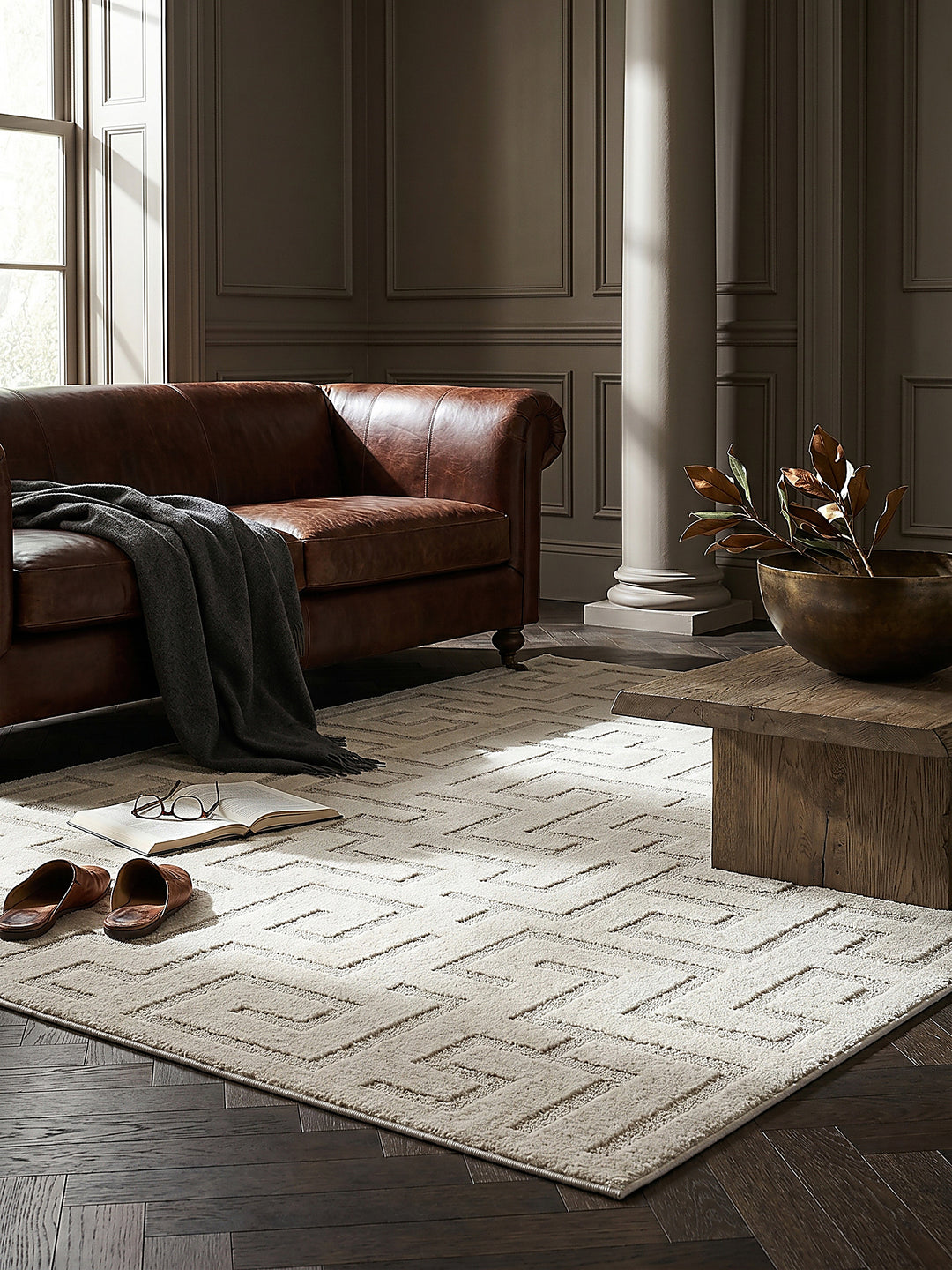 Teppich Creme Textur Nahaufnahme_