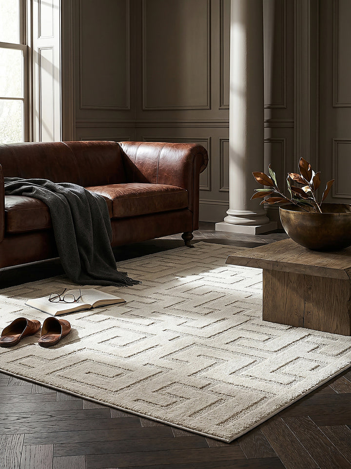 Teppich Creme Textur Nahaufnahme_