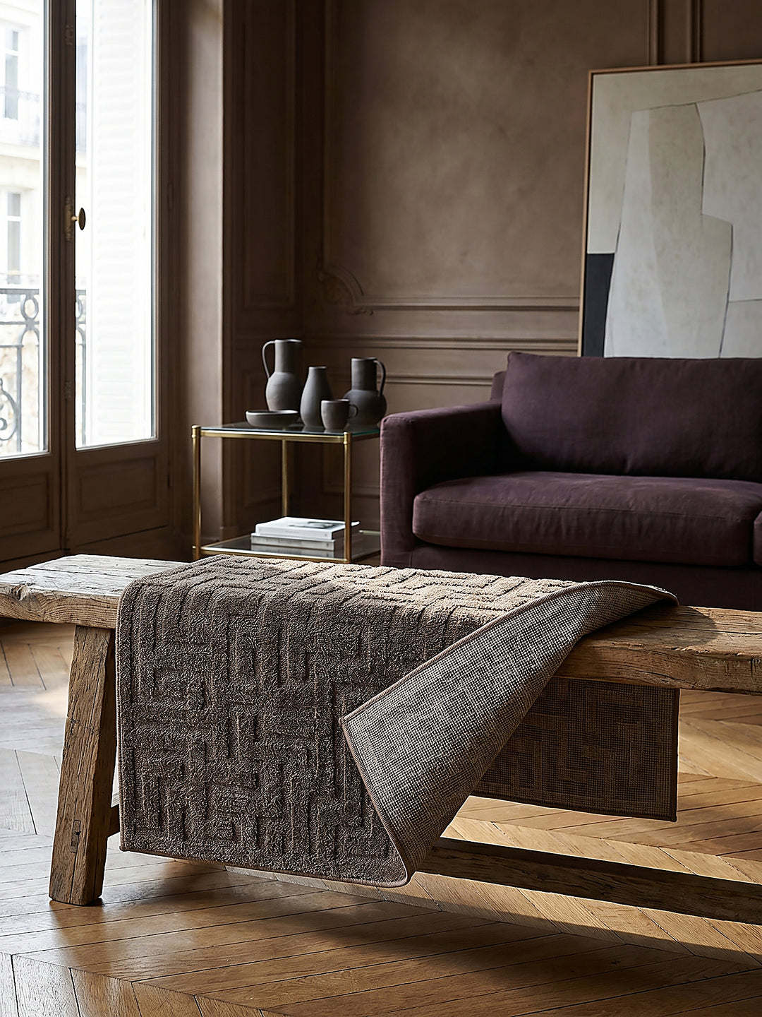 Teppich Braun rechteckig Editorial Styling_