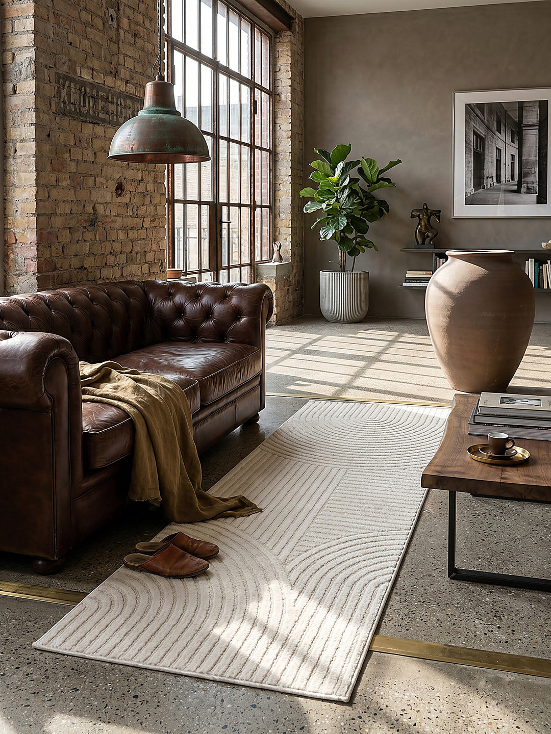 Teppich Creme Textur Nahaufnahme_