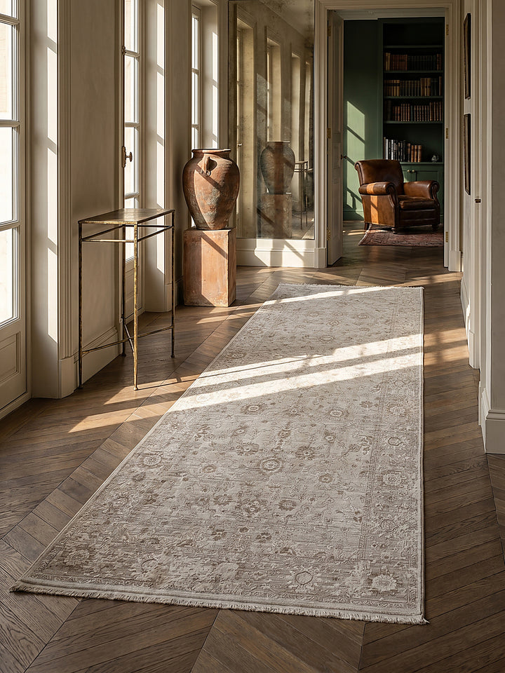 Teppich Beige Läufer im modernen Wohnzimmer_