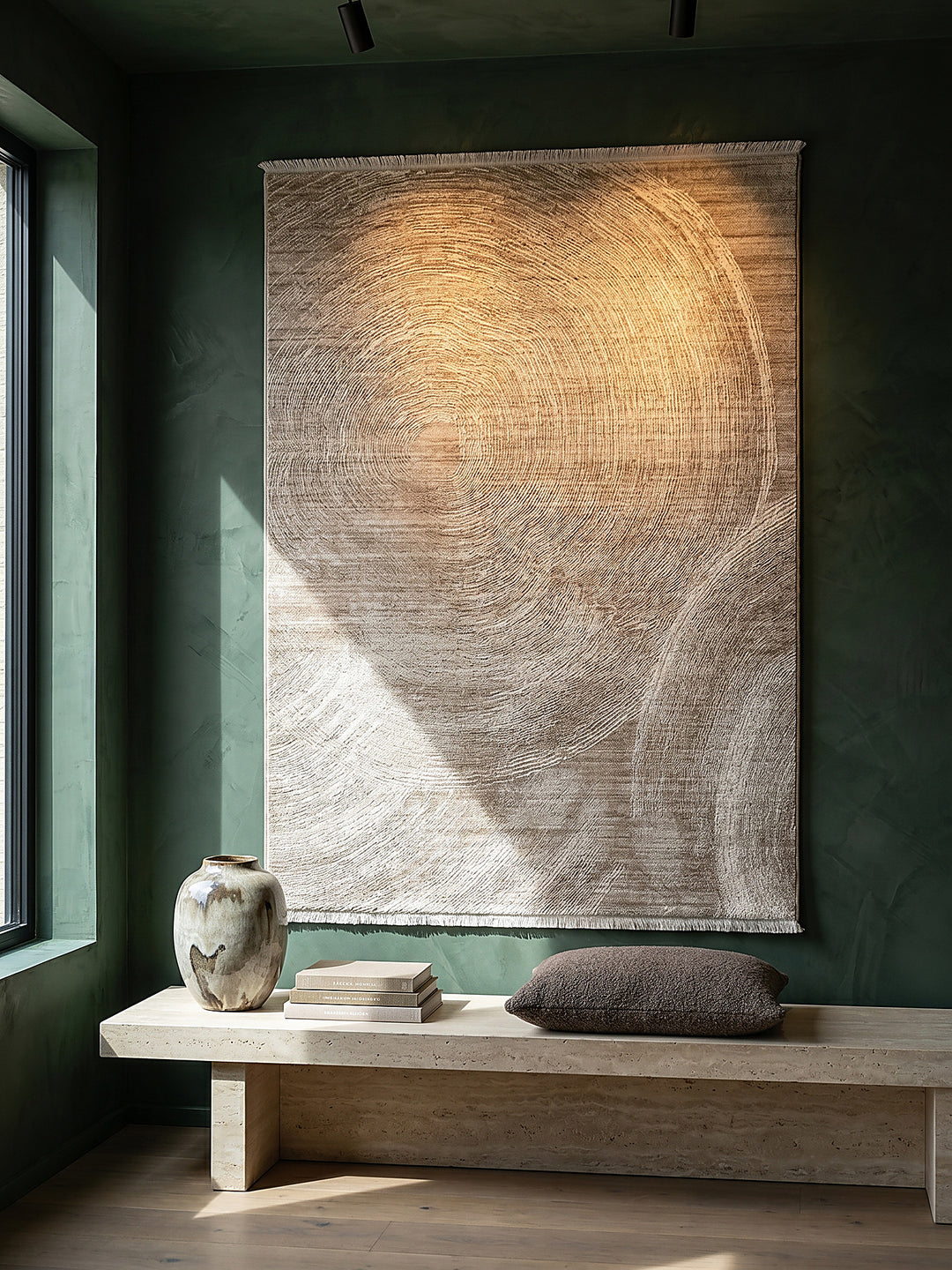 Teppich Beige als Wandteppich_