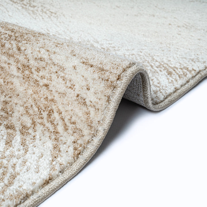 Beige Kurzflorteppich Abstrakt als minimalistische Wohnidee Kollektion SCRIVIA_