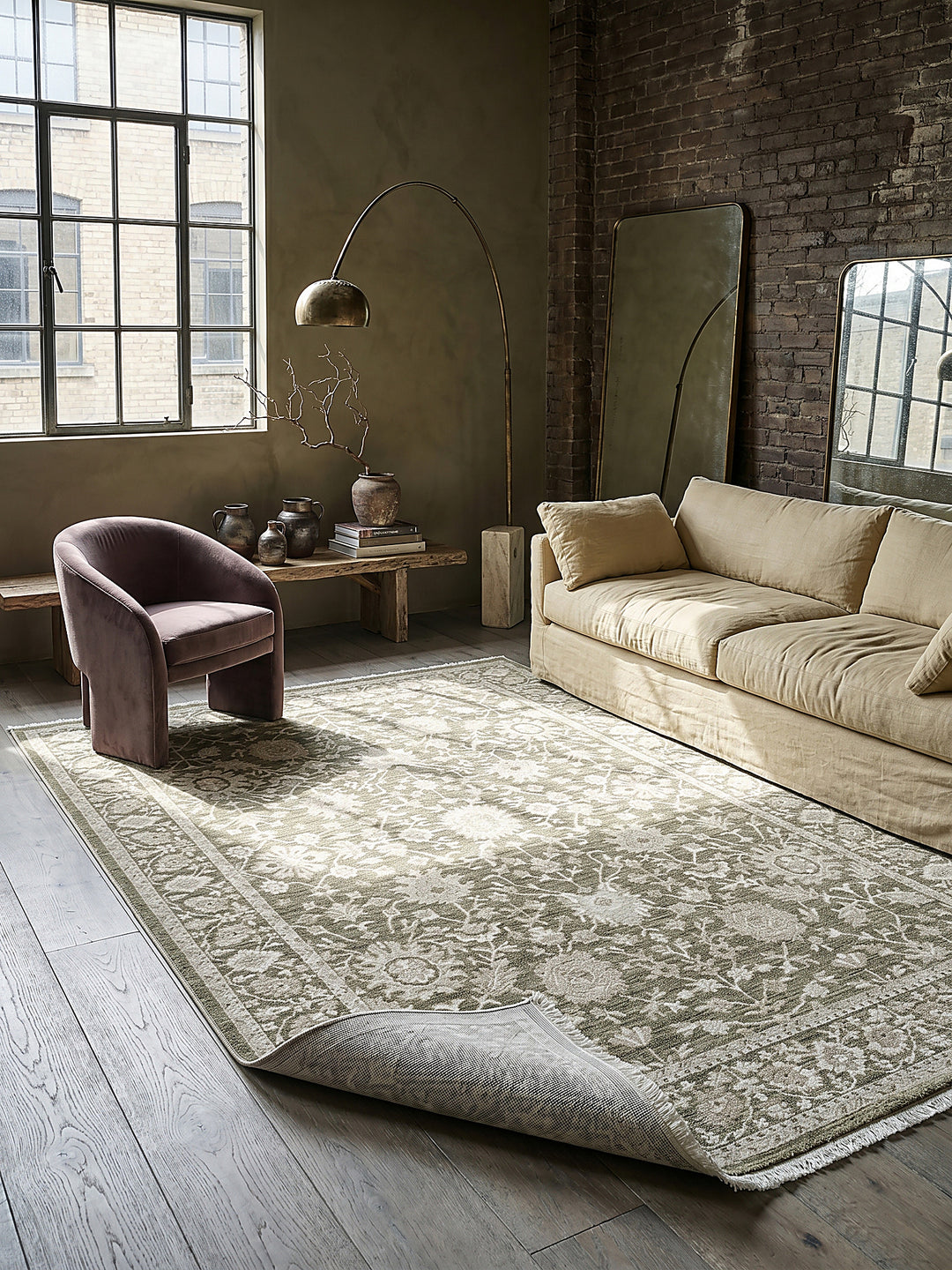 Teppich Grün rechteckig Editorial Styling_