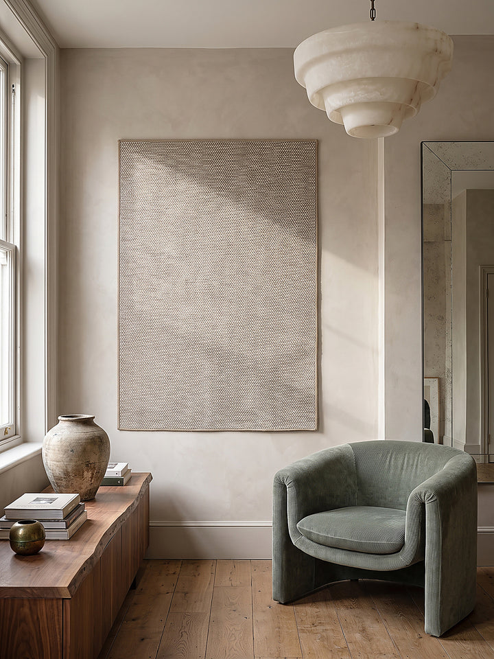 Teppich Beige als Wandteppich_