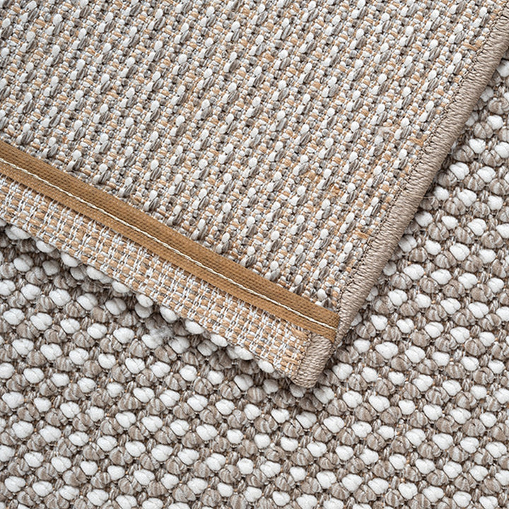 Kurzflor Teppich Beige für Wohnzimmer Schlafzimmer und Flur aus hochwertigem Polypropylen STURA Serie_