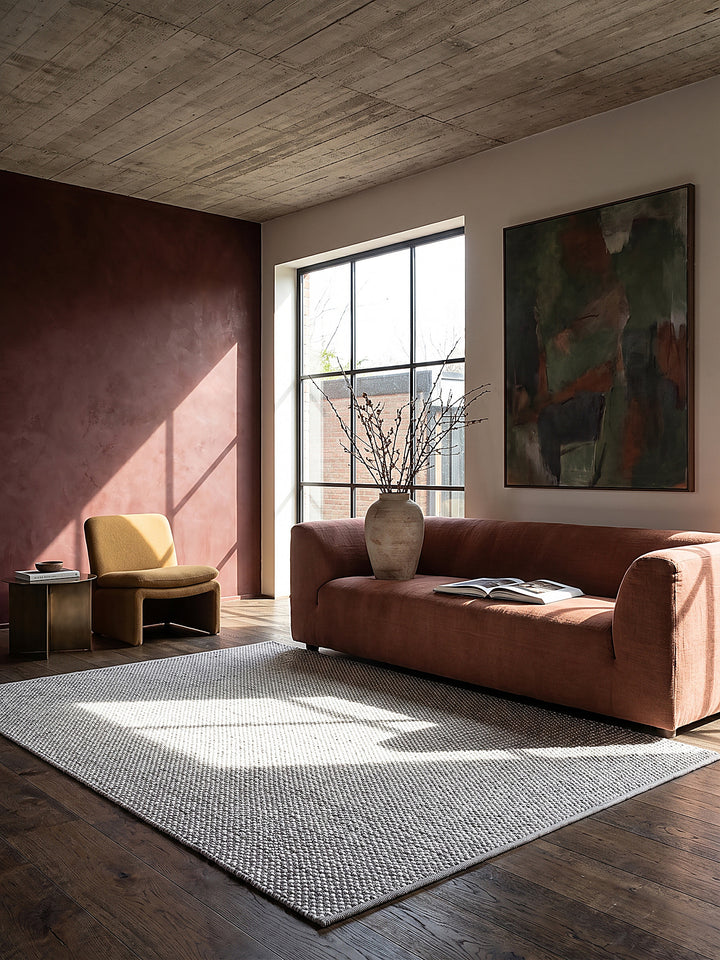 Teppich Grau rechteckig Editorial Styling_