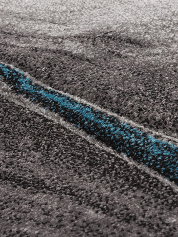 Teppich Kurzflor Grau abstrakt aus Polypropylen als minimalistische Wohnidee aus der BIENO Kollektion_