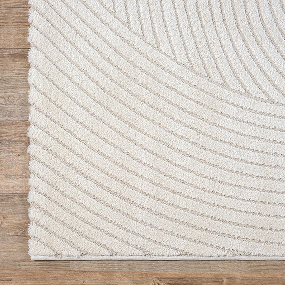 Teppich Creme Geometrisch rechteckig Polyester Raumgestaltung Inneneinrichtung Skandinavisch CETINA_