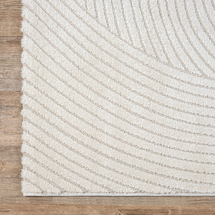 Teppich Creme Geometrisch rechteckig Polyester Raumgestaltung Inneneinrichtung Skandinavisch CETINA_