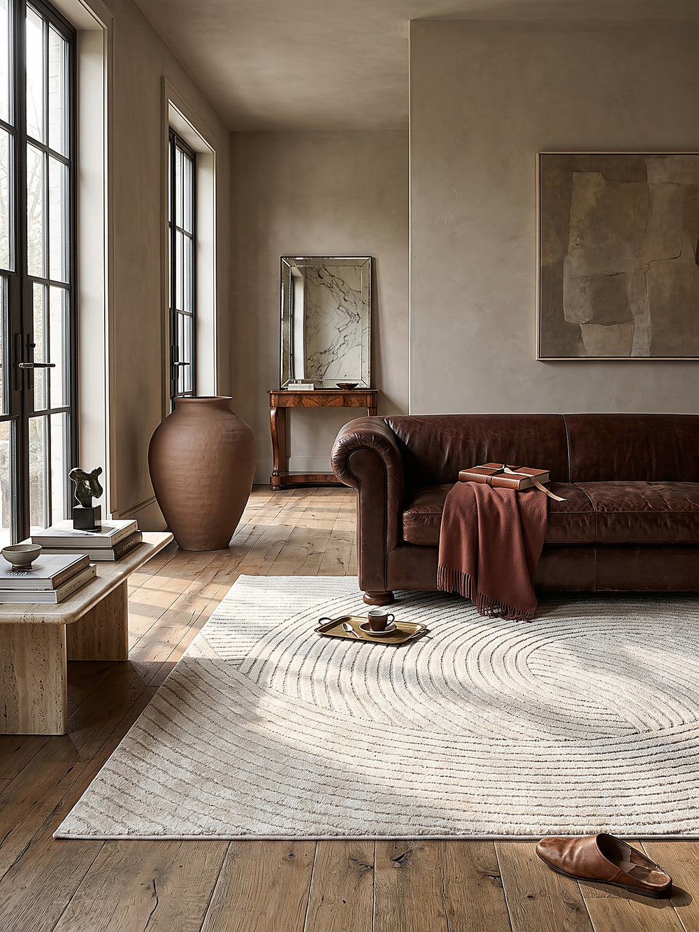 Teppich Creme Textur Nahaufnahme_