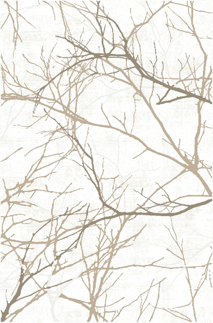 Teppich Creme Floral rund POLYESTER KAVALA 200x200 Kollektion Design Muster_