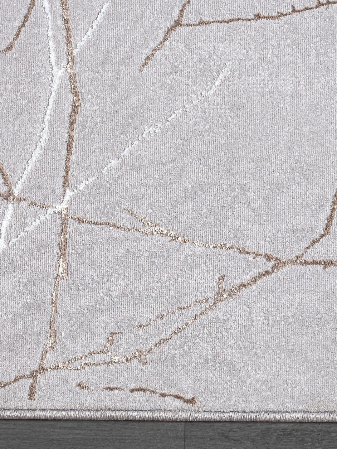 Kurzflor Teppich Grau Abstrakt aus hochwertigem Polyester für puristische Einrichtung aus der KAVALA Kollektion_