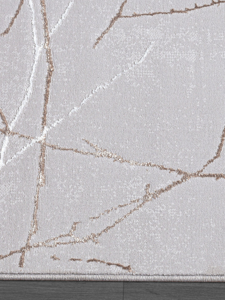 Kurzflor Teppich Grau Abstrakt aus hochwertigem Polyester für puristische Einrichtung aus der KAVALA Kollektion_