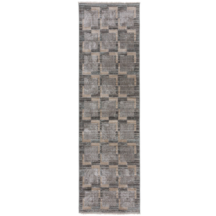 Jute Teppich Karos Geometrisch - Wohnzimmer_Läufer_