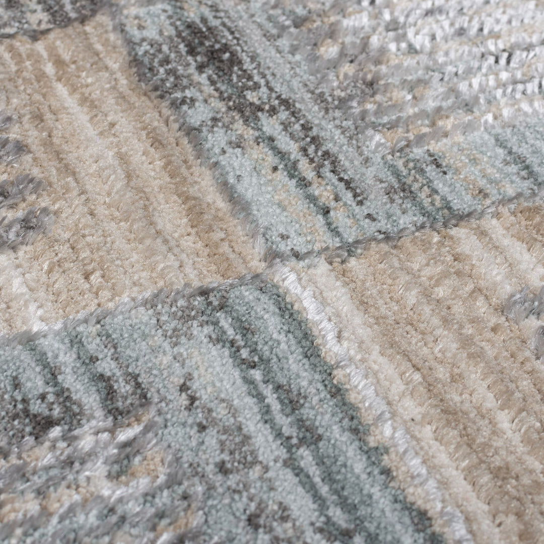 Jute Teppich Karos Geometrisch - Wohnzimmer_Grau_Läufer_