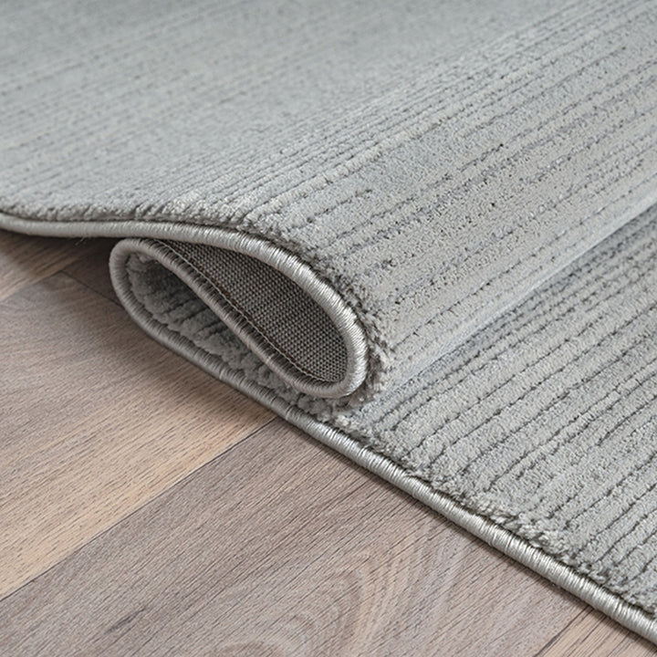 Teppich Grau Streifen rechteckig Recycle Polyester Raumgestaltung Inneneinrichtung Modern KASOS 120x170_