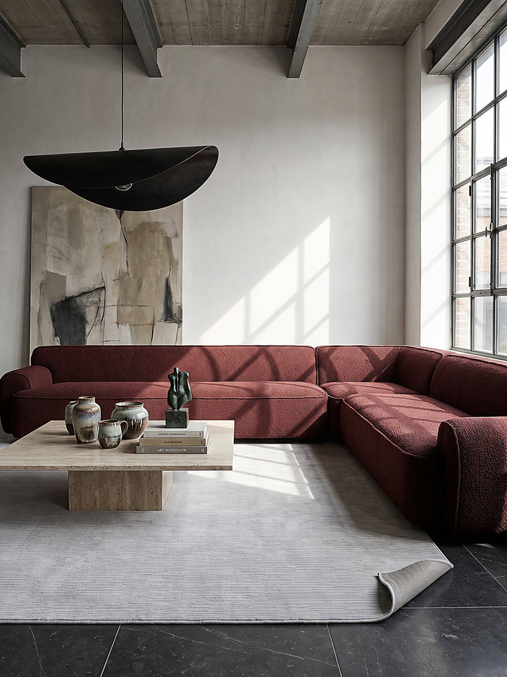 Teppich Grau rechteckig Editorial Styling_