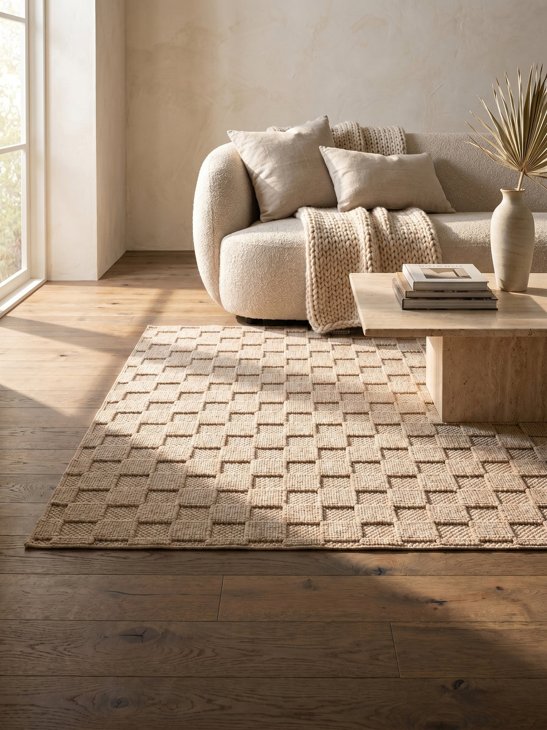 Teppich Beige rechteckig Textur Nahaufnahme_