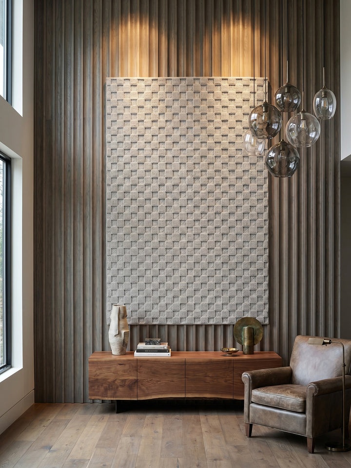 Teppich Silber rechteckig Wandteppich_
