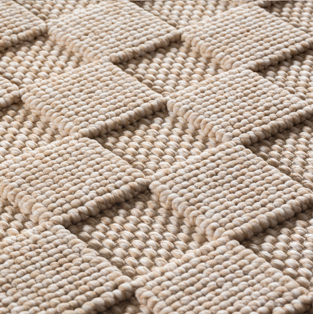 Teppich Beige Unicolor Polyester Designteppich Kollektion BERNINA Wohnraum 80x250