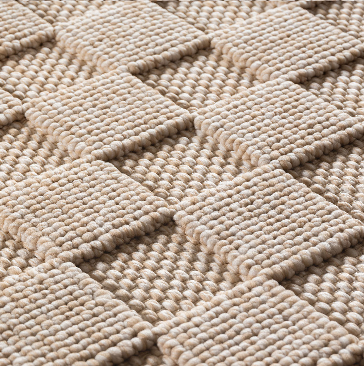 Teppich Beige Unicolor Polyester Designteppich Kollektion BERNINA Wohnraum 80x250_