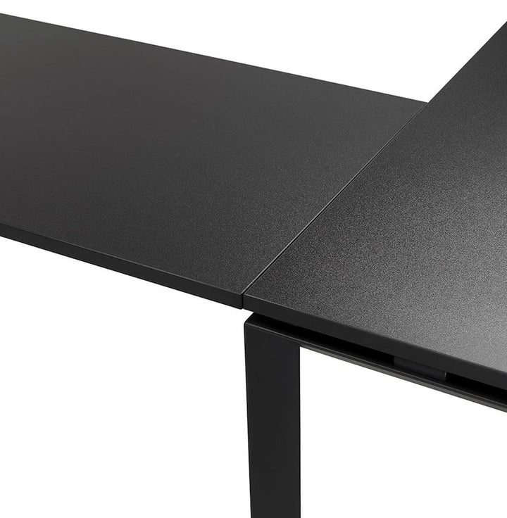 Büro-Computertisch - Schwarze L-Form - kratzfeste Melaminoberfläche - ergonomisches Design für produktives Arbeiten und Gaming - Kadima Design_