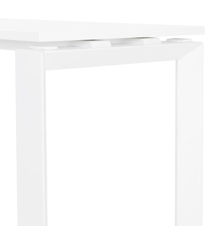 Weißer Computertisch - L-Form - 74-8cm Höhe - kratzfeste Melaminoberfläche - ideal für Dual-Monitor-Setup - platzsparende Lösung für kleine Büros - Kadima Design_