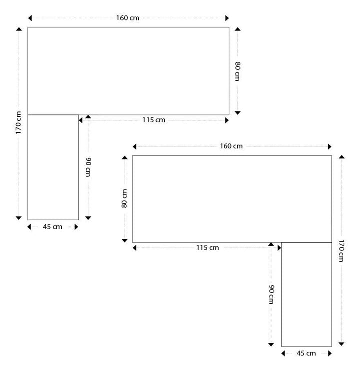 L-Schreibtisch MDF-Holzoptik &amp;amp; Metall - geräumige Arbeitsfläche - vielseitig einsetzbar für Home-Office und professionelle Umgebungen - Kadima Design_