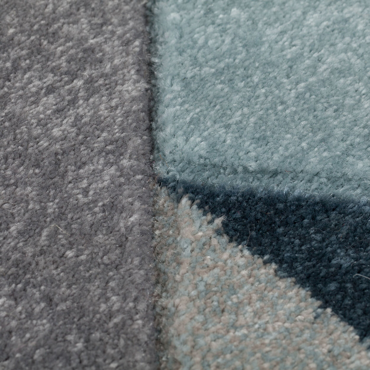 Langlebiger und pflegeleichter Designer-Teppich Blau Rechteckig