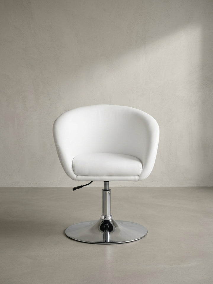 Lounge- &amp;amp; Cocktailsessel aus natürlicher Eiche massiv mit Höhenverstellung und Drehfunktion 62x55x84 cm Design Möbel Premium Qualität modern Home Office Einrichtung stilvoll Wohnen Interior_