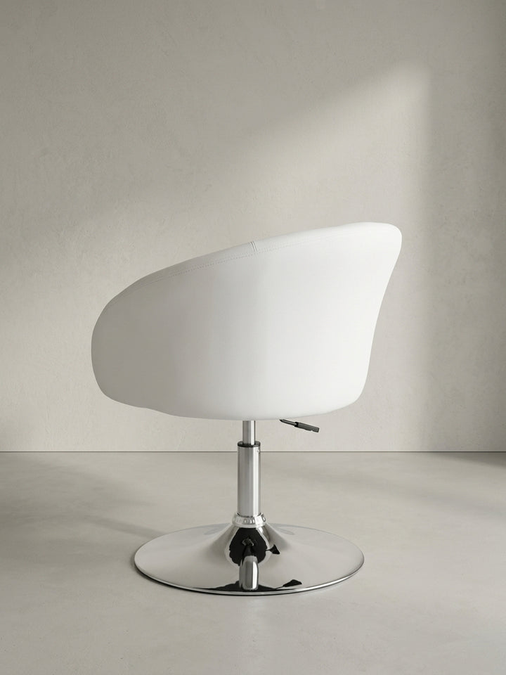 Lounge- &amp;amp; Cocktailsessel Eiche Massivholz weiß 62x55x84 cm robust langlebig mit Höhenverstellung und Drehfunktion Möbel Wohnen Design Einrichtung modern Premium Home Office Interior Zuhause_