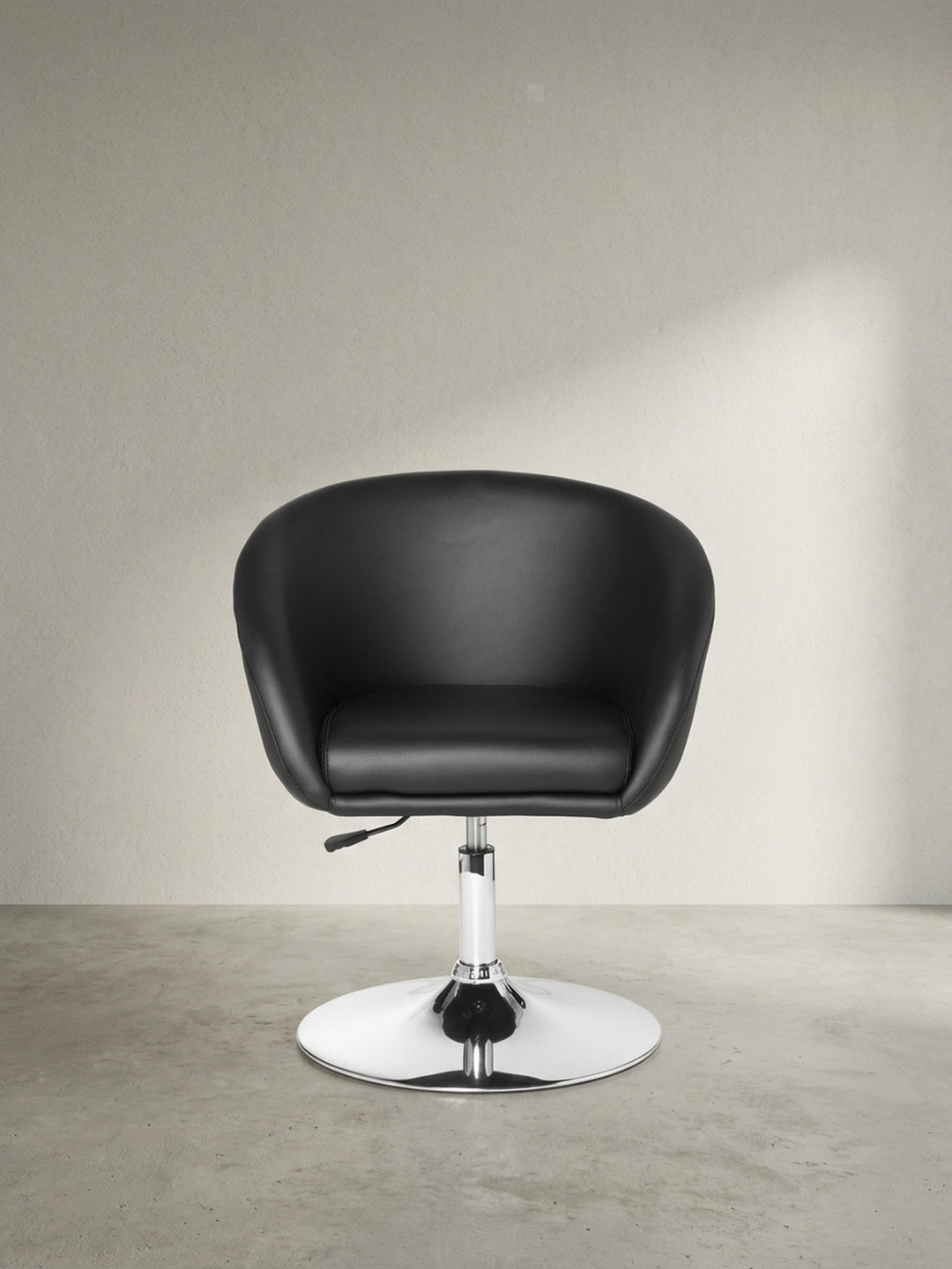 Lounge- &amp; Cocktailsessel aus natürlicher Eiche massiv mit Höhenverstellung und Drehfunktion 62x55x84 cm Design Möbel Premium Qualität modern Arbeitszimmer Einrichtung stilvoll Wohnen_