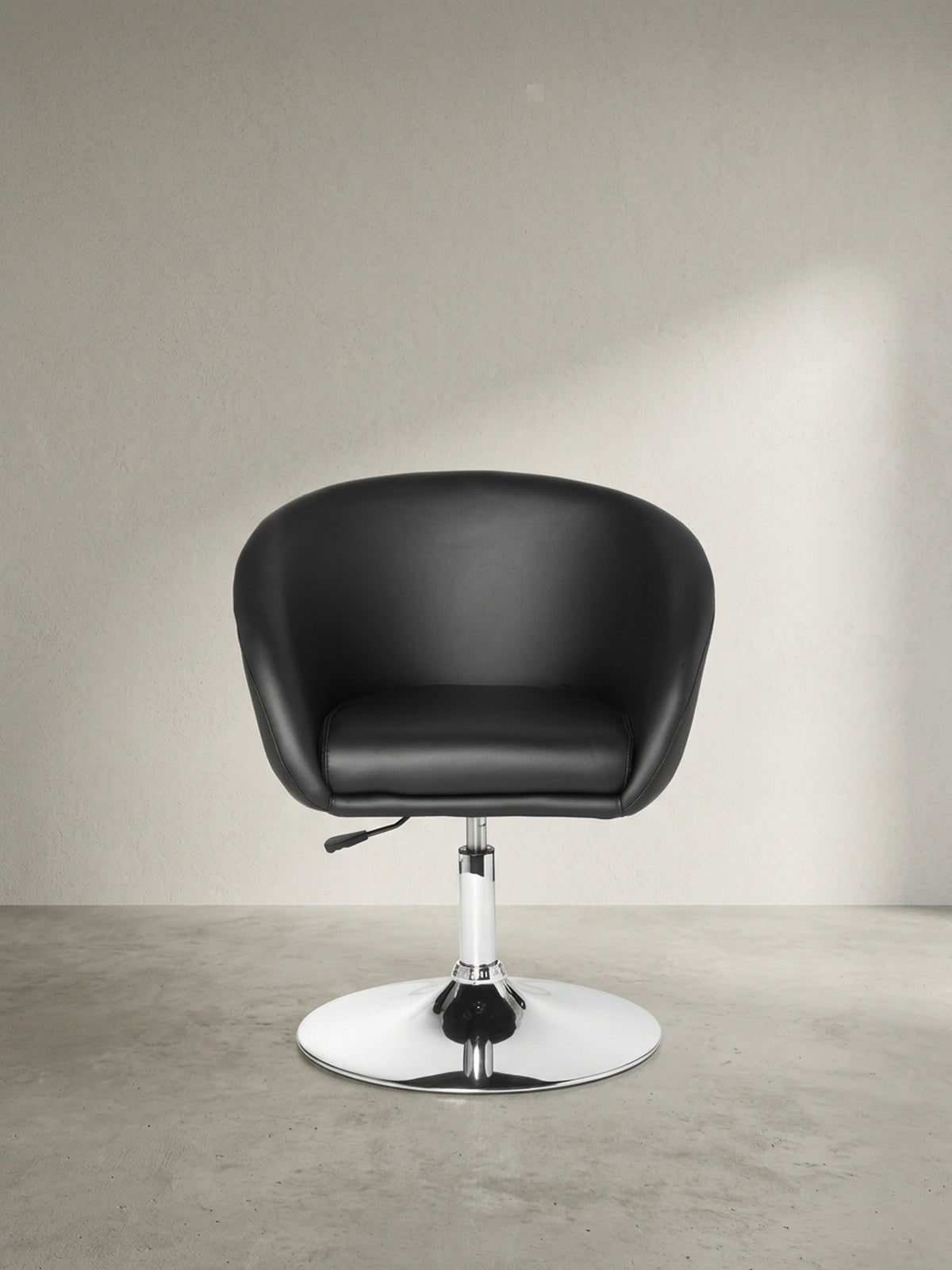 Lounge- &amp; Cocktailsessel aus natürlicher Eiche massiv mit Höhenverstellung und Drehfunktion 62x55x84 cm Design Möbel Premium Qualität modern Arbeitszimmer Einrichtung stilvoll Wohnen_