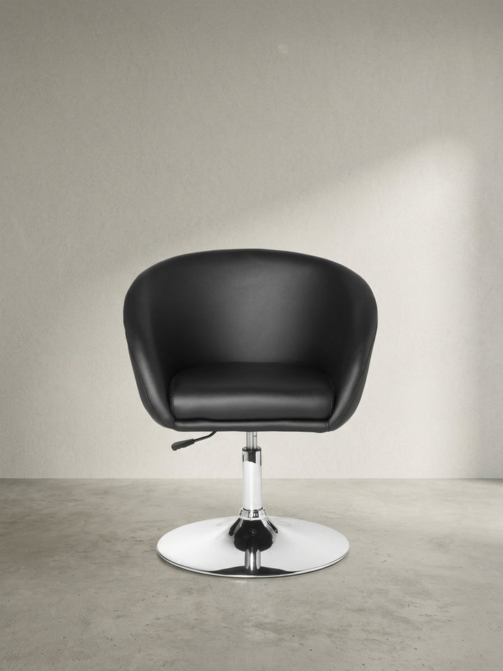 Lounge- &amp;amp; Cocktailsessel aus natürlicher Eiche massiv mit Höhenverstellung und Drehfunktion 62x55x84 cm Design Möbel Premium Qualität modern Arbeitszimmer Einrichtung stilvoll Wohnen_