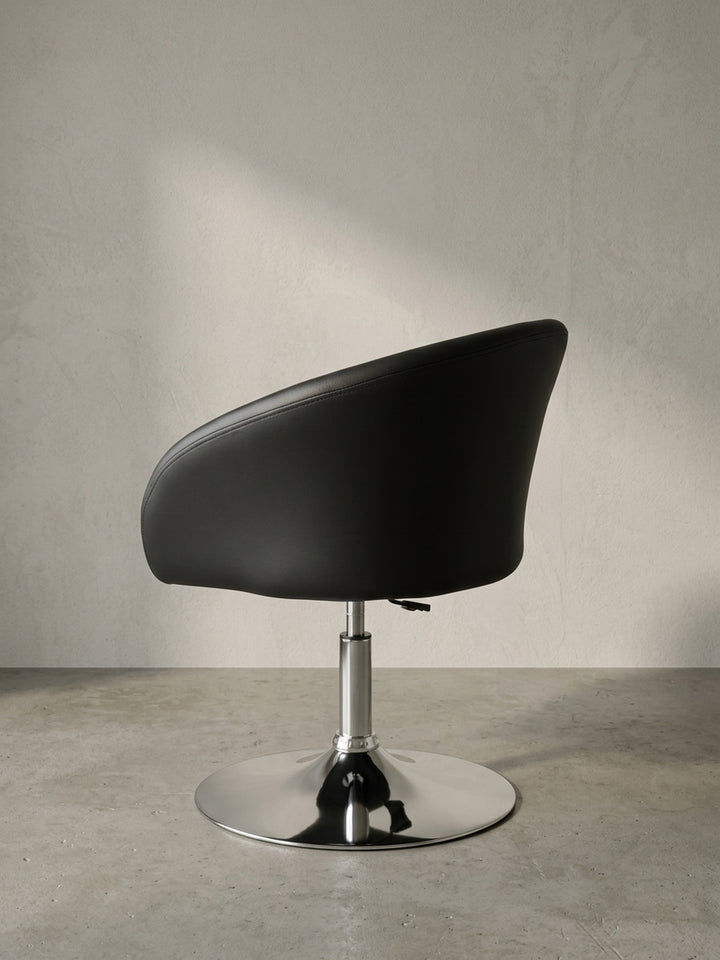 Lounge- &amp;amp; Cocktailsessel Eiche Massivholz schwarz 62x55x84 cm robust langlebig mit Höhenverstellung und Drehfunktion Möbel Wohnen Design Einrichtung modern Premium Arbeitszimmer Interior_