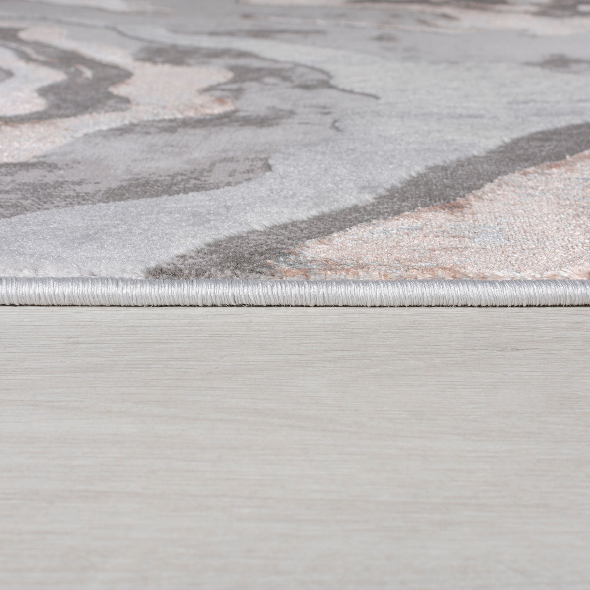 Teppich Marmor-Design - metallisch OUSE JOY - Rosa-Grau 80x150 cm_Rechteckig_