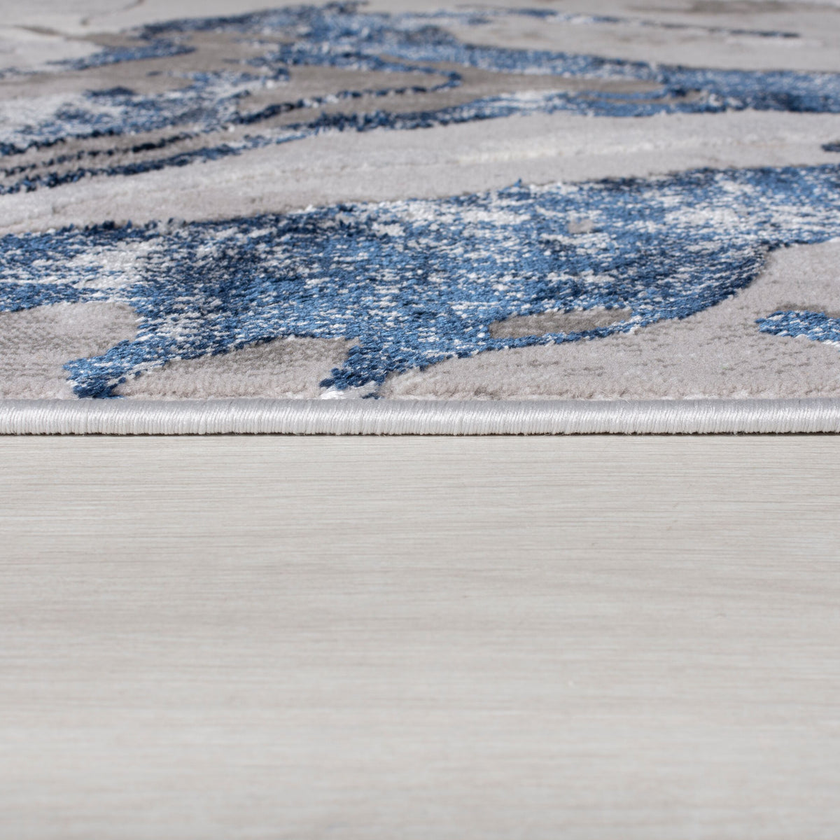 Teppich Marmor-Design - metallisch OUSE JOY - Blau-Grau 80x150 cm_Rechteckig_