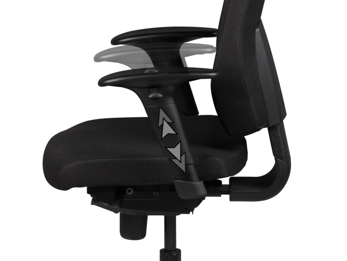 Luxus-Bürostuhl "Komfort Plus"  Ergonomische Rückenlehne  verstellbare Sitz-/Rückenneigung  Kopfstütze  strapazierfähiger Stoff  Aluminium-Fußkreuz - KADIMA DESIGN Größe  70x60x141 cm