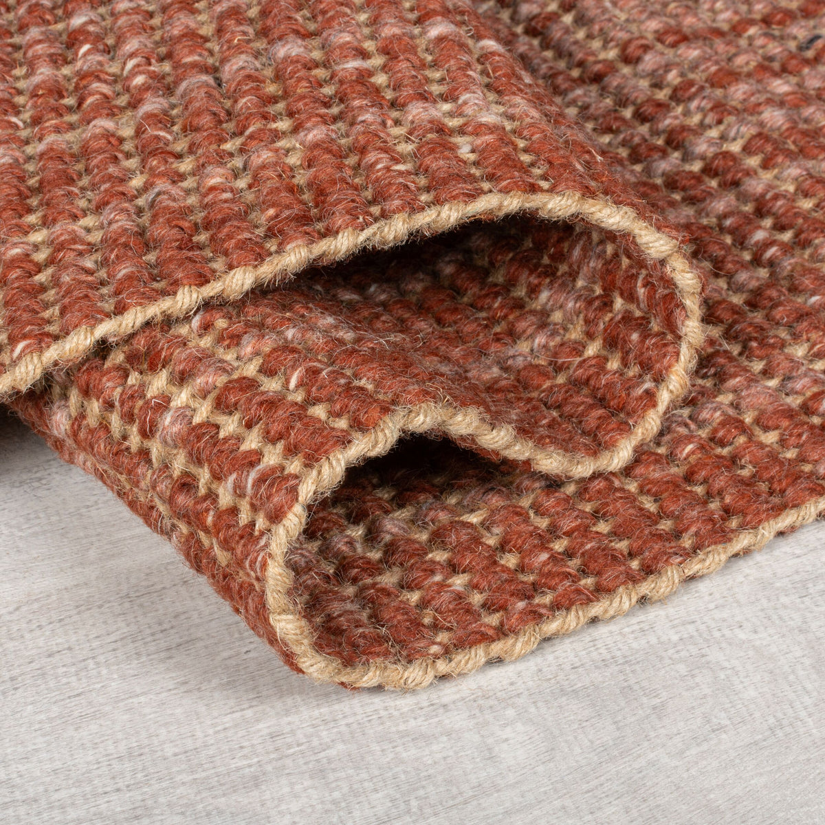 Jute-Wolle Teppich mit Farbverlauf - beidseitig nutzbar WEAVER_Läufer_