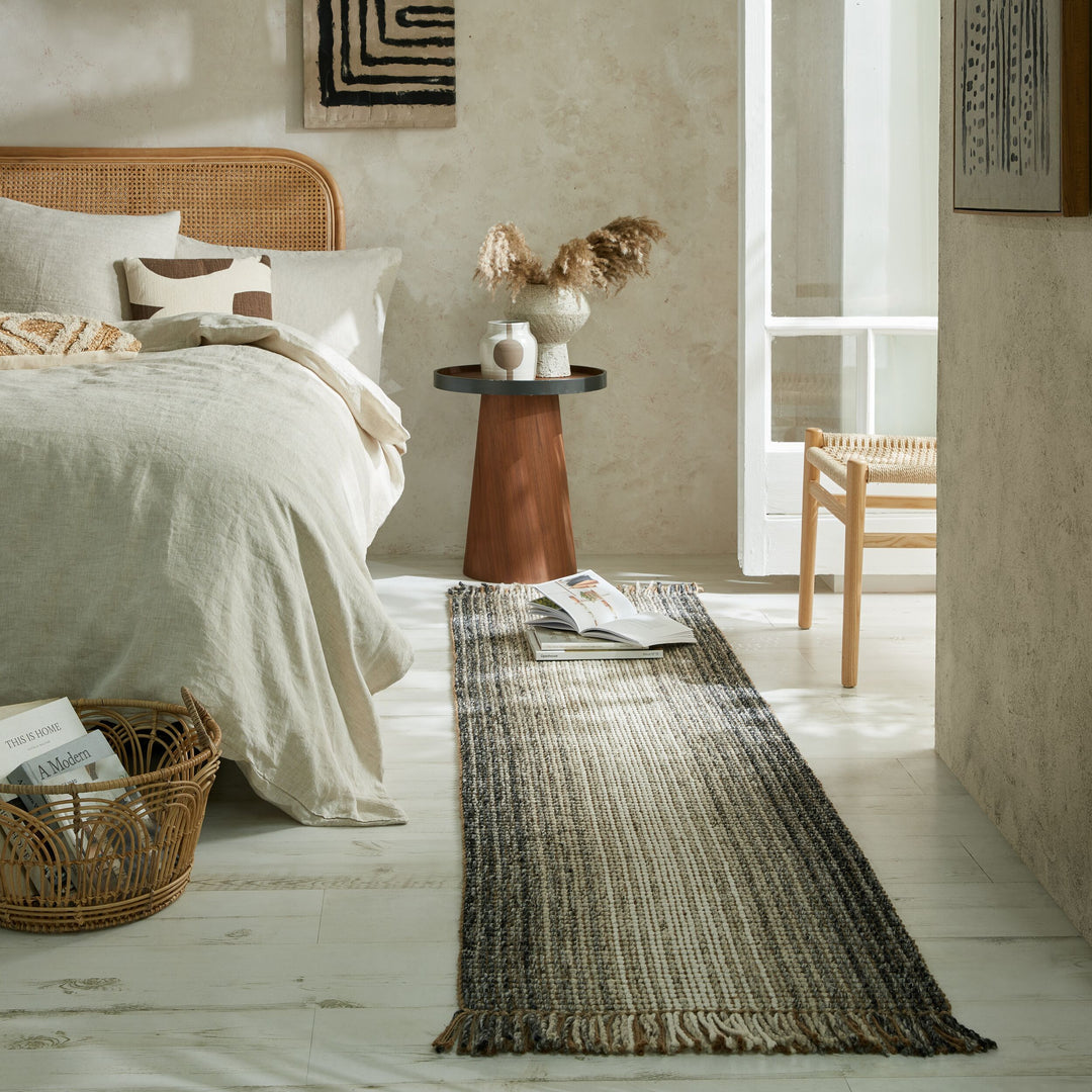 Luxus Handgewebter Teppich - Jute & Wolle Mix - Kollektion WEAVER von Kadima Design_Grau_#sku_BARK503119374588#