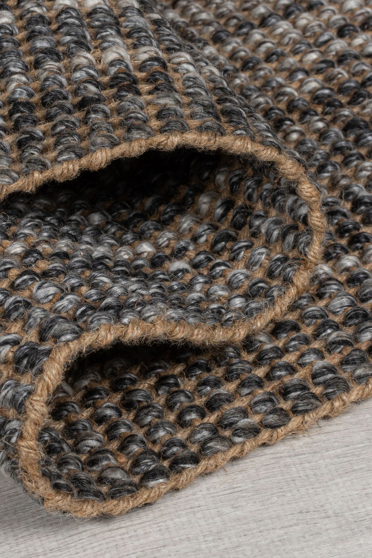 Jute-Wolle Teppich mit Farbverlauf - beidseitig nutzbar WEAVER Läufer