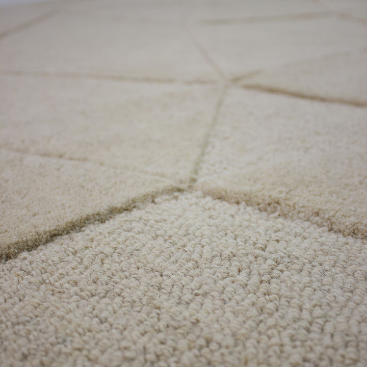 Teppich Natur rund Detail Textur Nahaufnahme_