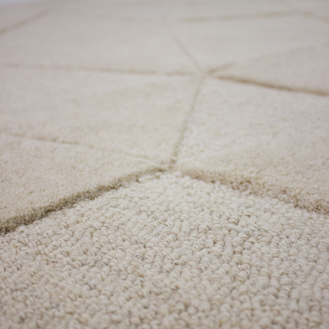 Teppich Natur rund Wool Raumgestaltung Inneneinrichtung DEBEN_
