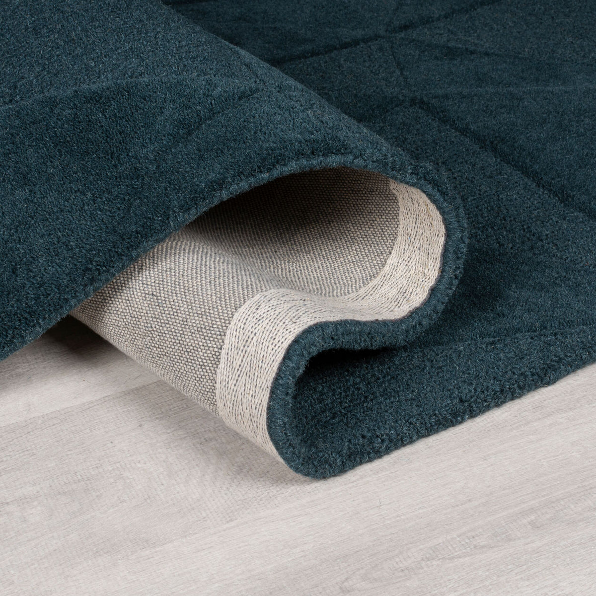 Wollteppich mit Hoch-Tief-Struktur & 3D-Geometrie DEBEN TROY_Rund_